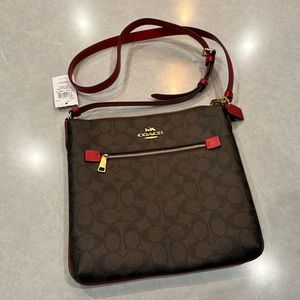 Authentic NWT Coach Rowan File Bag in Signature Canvas